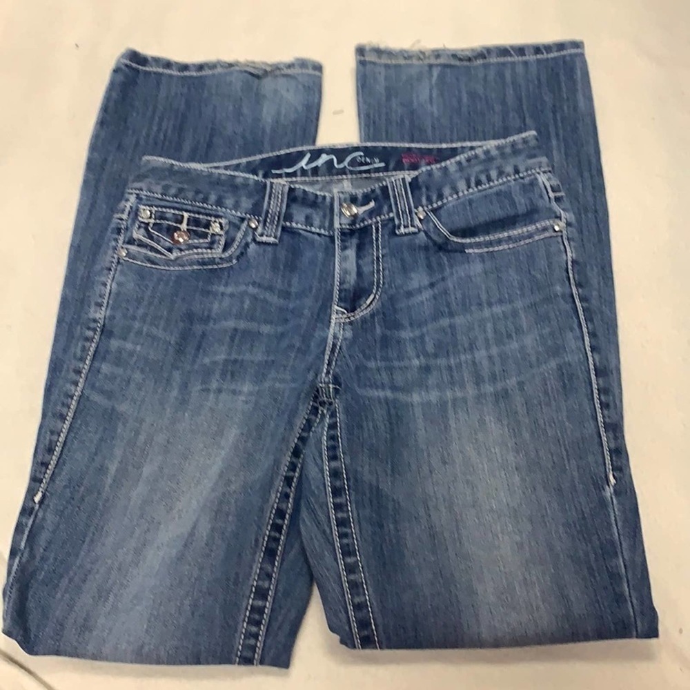 Inc Denim Regular Boot Leg Jeans.Size 6. Hems Worn